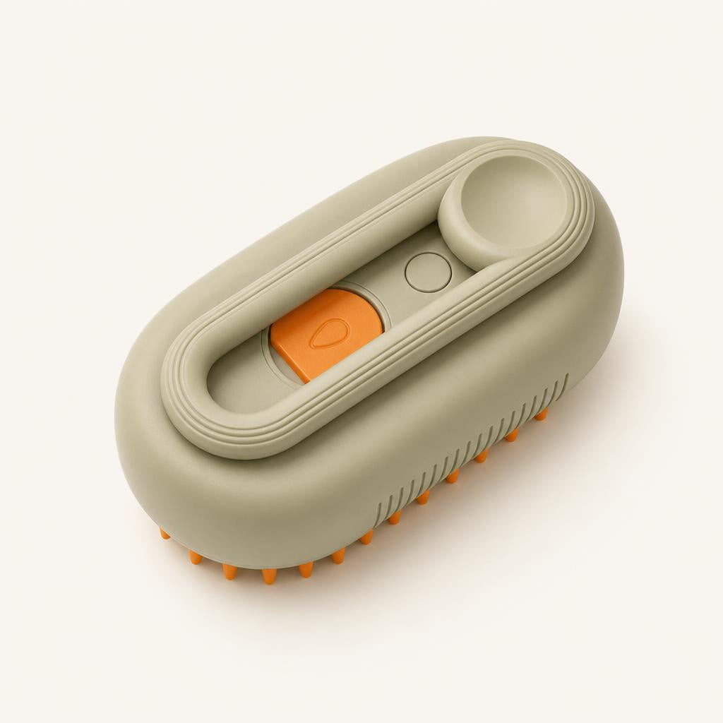 Onivela steam grooming brush, sage colorway