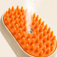 Close-up of Onivela brush bristles releasing warm steam